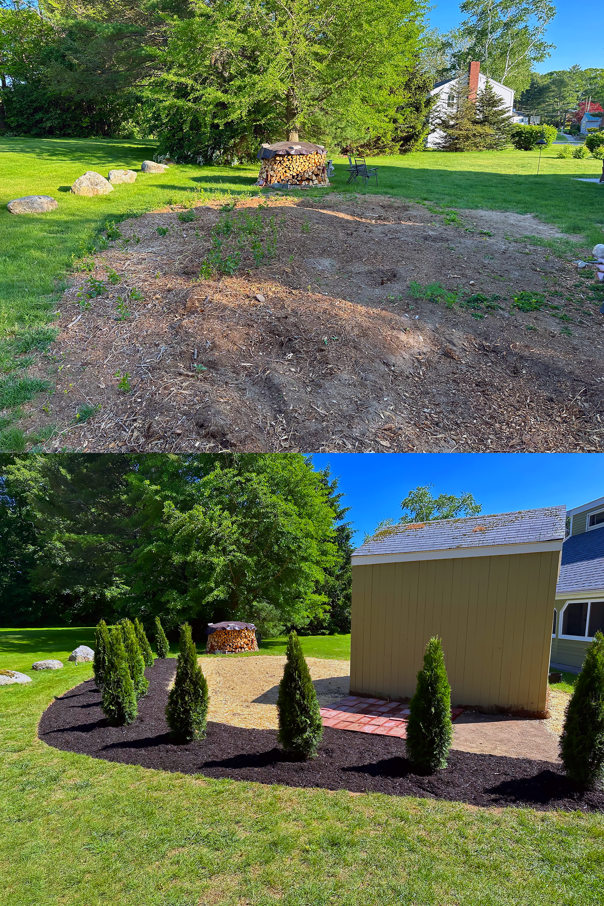After landscaping transformation in Cape Elizabeth, Maine by Terra Landscaping