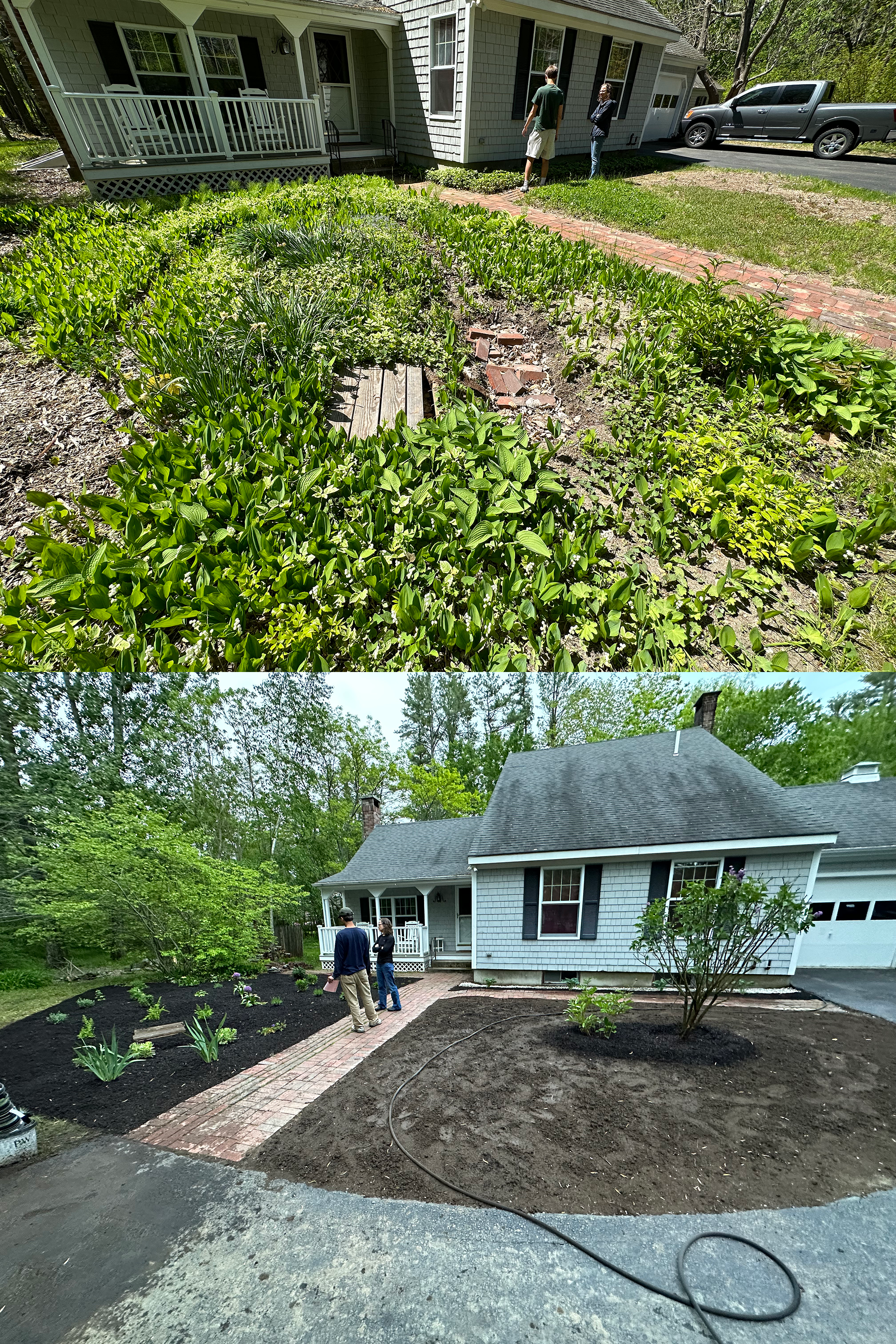 Before landscaping project in Portland, Maine with Terra Landscaping